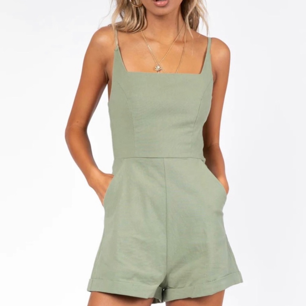 Green Broken Dreams Romper from Princess Polly